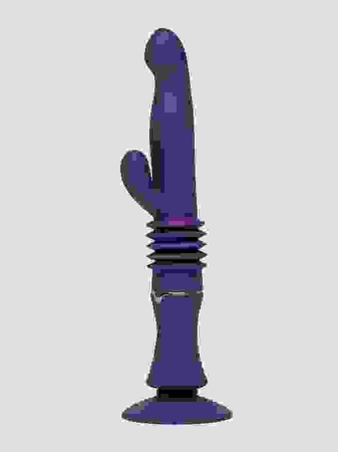 Playboy Hoppy Ending Thrusting Hands Free Rabbit Vibrator, Purple, hi-res